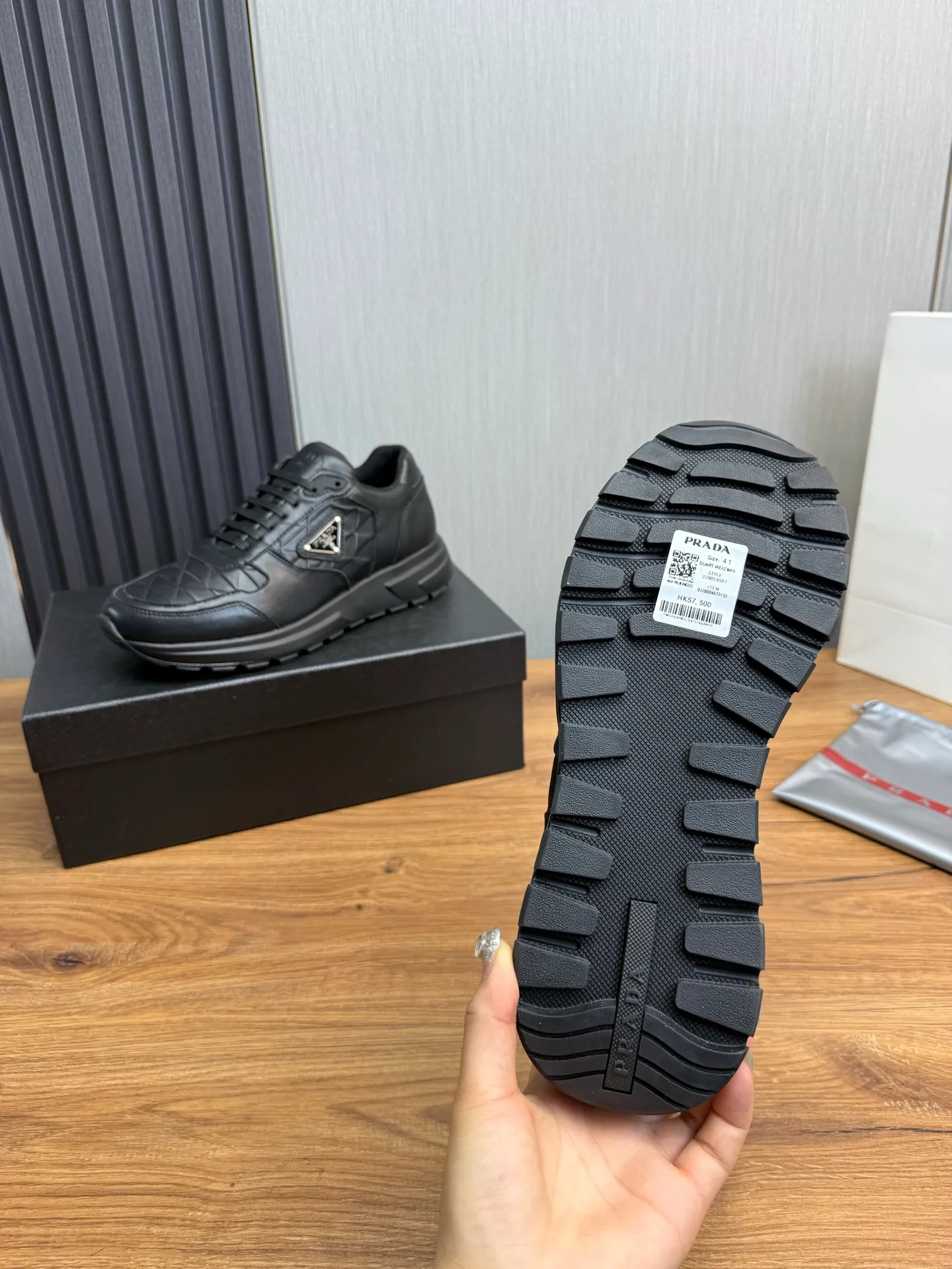 Men's shoes 520💰 [PRADA] Men's shoes are popular in the counter, official website is synchronized, high-quality shipments ✔️Original cowhide splicing + cowhide lining, 1🆚1 replica, original original sole, 38-45 (45 customized, non-refundable)